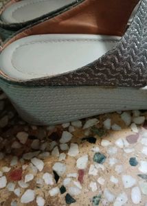 Sparkly Grey Thong Sandals