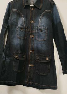Denim Mini Shirt Dress price 🔻