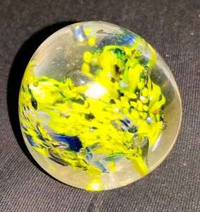 Vintage &amp; Vibrant Glass Paperweights - Pair Set of