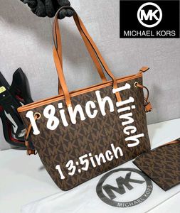 MICHAEL KORS* *JET SET TRAVEL MONOGRAM LOGO TOTE