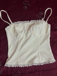 Cute Lace Trim Cami Top