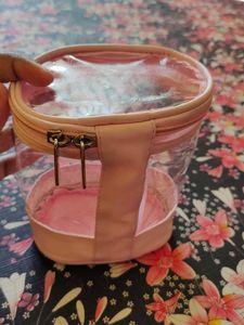 Cute Pink Travel Makeup Bag