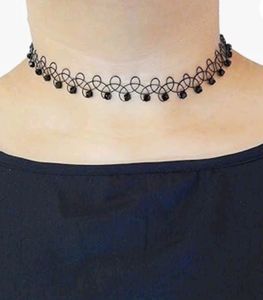Black Beads Choker Necklace for Girls
