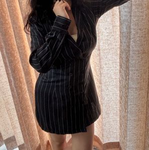 Striped Blazer Dress