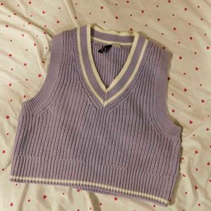 H&M Purple Knit Sweater Vest