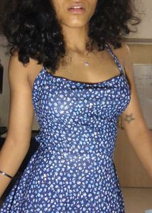 Blue Floral Mini Dress