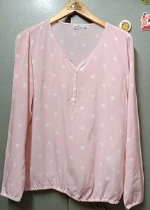 Light Pink Polka Dot Top