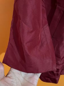 Stylish Maroon Trench Coat Shoulder-16.5 inches