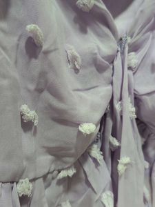 Sheer Lavender Puff Sleeve Top