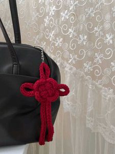 Chinese Red Knotted Keychain Charm