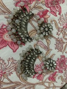 Designer Oxidised Jhumka Earrings