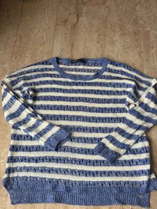 Blue & White Striped Sweater