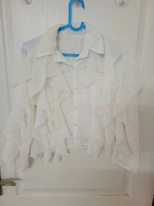 White Ruffle Blouse