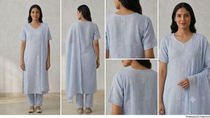 Handmade Lucknowi Chikankari suit set