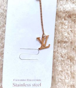 Rose Gold 'LV' Inspired Necklace