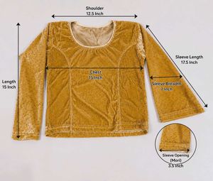New Mustard Velvet Blouse