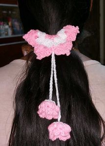 Handmade Crochet Butterfly Hair Tie