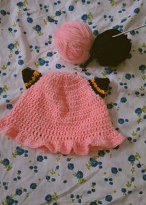 Crochet Anya Forger Bucket Hat