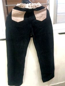 Stylish Black &amp; Beige Panel Jeans
