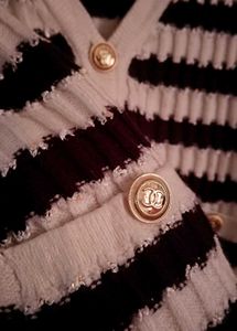 Chanel Chic Striped Cropped Cardigan