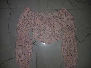 Chic Floral Print Off-Shoulder Top