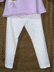 Lavender Dress with Floral bottom