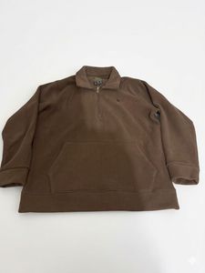Men's Brown Fleece Pullover Sweatshirt