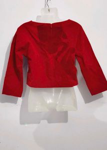 Chic Red Embroidered top