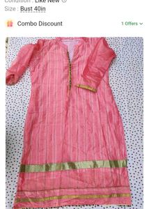 Elegant Blue Kurti with Floral Embroidery