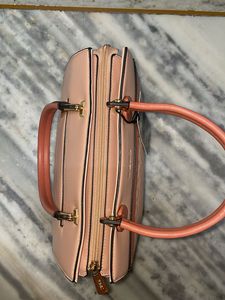 Chic Pink Embossed Handbag