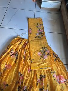 Floral Yellow Lehenga