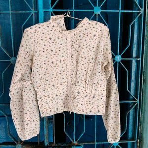 Chic Floral Print Long Sleeve Blouse