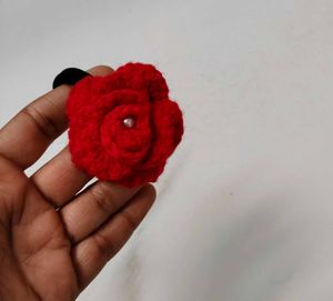 Crochet Flower Hair Clips - Set of Four