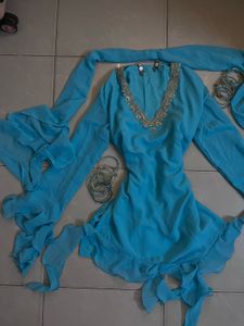 y2k co-ord set (colour is CYAN)
