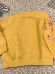 Floral Print Yellow Sweatshirt
