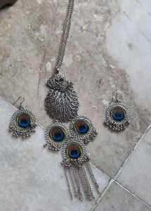Peacock Inspired Jewellery Set