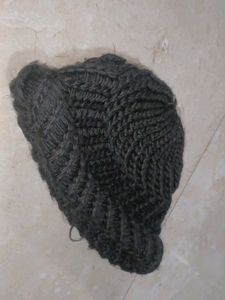 Black Crochet Headband - winter wear