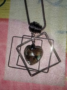 Geometric Square Pendant Necklace