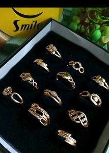 Rose Gold Rings with AD Diamonds💎