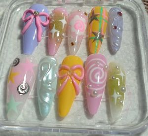 kawaii pastel set with 3 d design