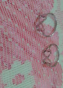 Charming Heart Design Rings (Set of 2)