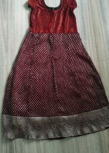 Red & Maroon Party Wear dress