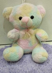Pastel Tie-Dye Teddy Bear