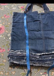 Stylish Denim Patchwork Tote Bag