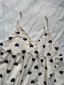 Cute Heart Print Pajama Set