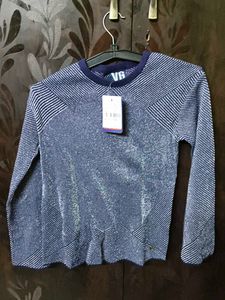 Stylish Blue Patterned Sweater