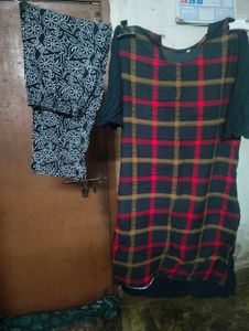 Comfortable Plaid Kurta Set