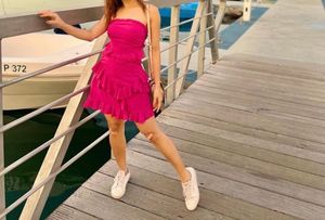 Girl Pink Bodycon Drawstring Dress