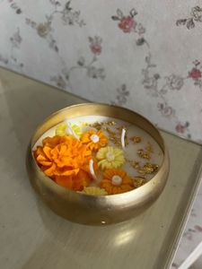 Decorative Floral Scented Candle