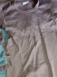Set of Two Long Sleeve Thermals - Black Brown